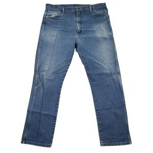 NWD Wrangler Mens Jeans 40x32 Blue Denim Straight Leg Cotton 13MWZ Workwear Flex
